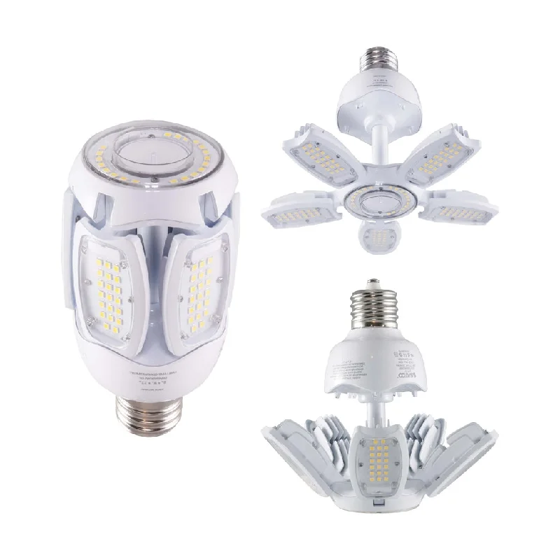 Shock - Resistant Industrial Lighting for Vibrating Machinery Areas40 Watt LED HID Replacement - 2700K - Mogul extended base - Adjustable Beam Angle - Type B Ballast Bypass -100-277 Volt -  6 Pack