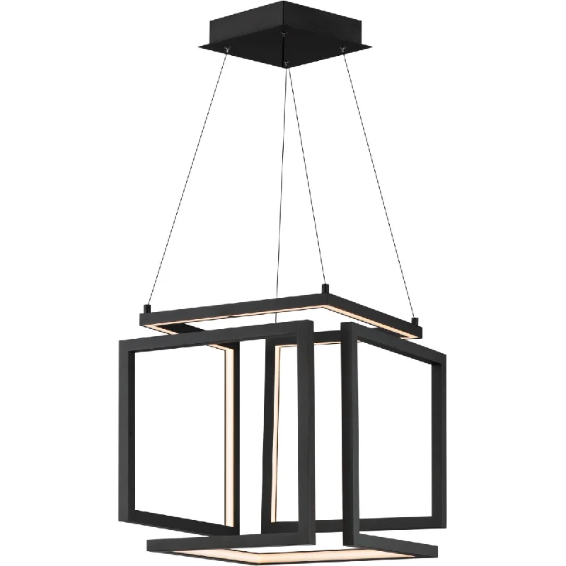 Industrial Lighting for Woodworking FactoriesPenrose 16 in. LED Pendant Light Black finish