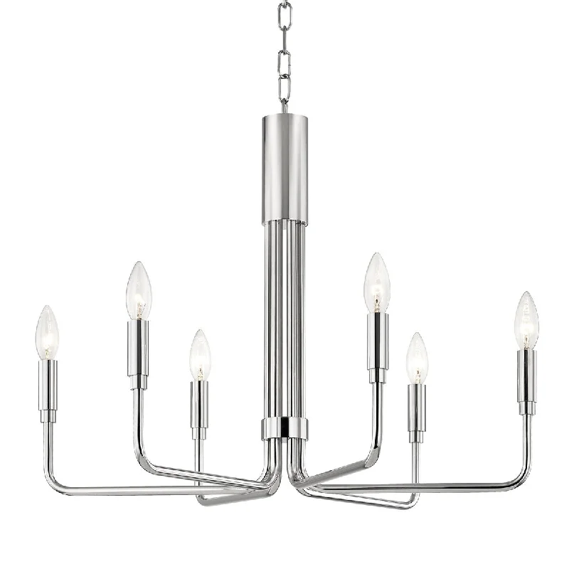 Industrial Pendant Lighting for Machine ShopsBrigitte Six Light Chandelier