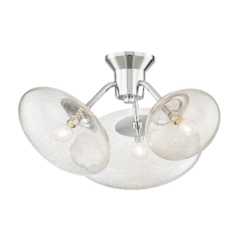 Industrial Lighting for Woodworking FactoriesOpera Three Light Flush Mount