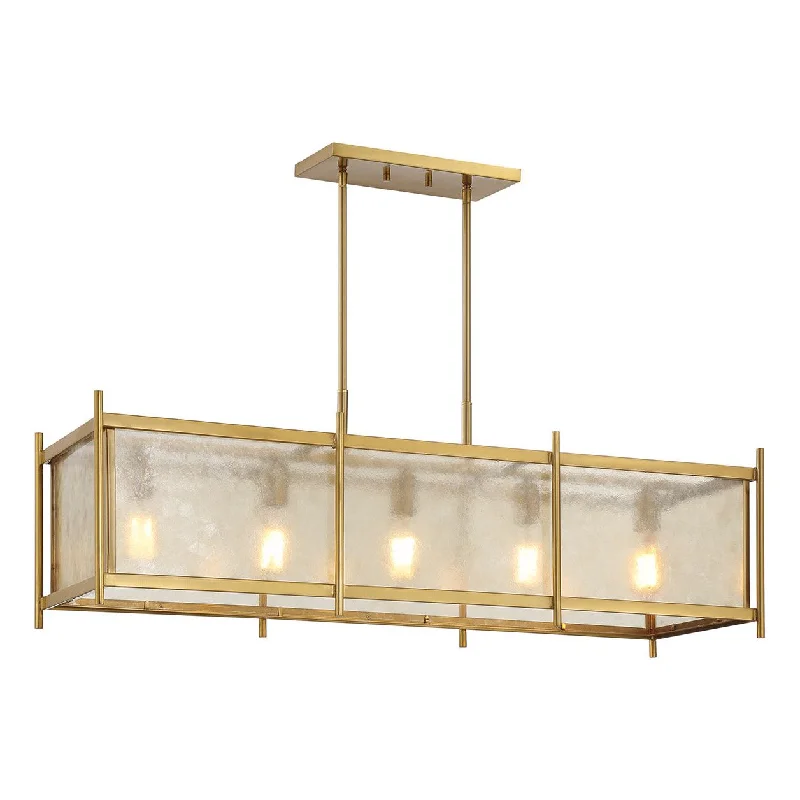 Track lighting with a chunky, bold designJacobs 5-Light Linear Chandelier