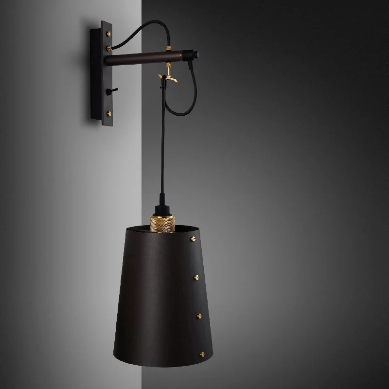 Track lighting with a sleek profilebohemian wall lamps with colorful glass for an eclectic hallwayHooked Wall Light