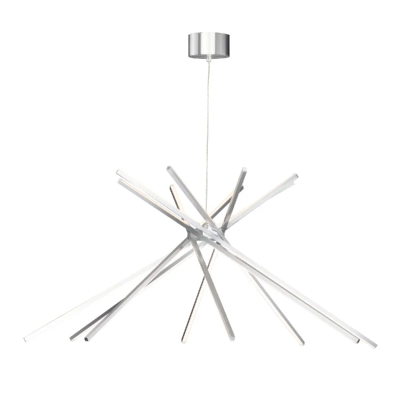 Industrial Exit Sign Lighting for Quick EvacuationAlumilux Aster 45 in. 8 Lights LED Pendant Light Aluminum finish Industrial Exit Sign Lighting for Quick EvacuationAlumilux Aster 45 in. 8 Lights LED Pendant Light Aluminum finish
