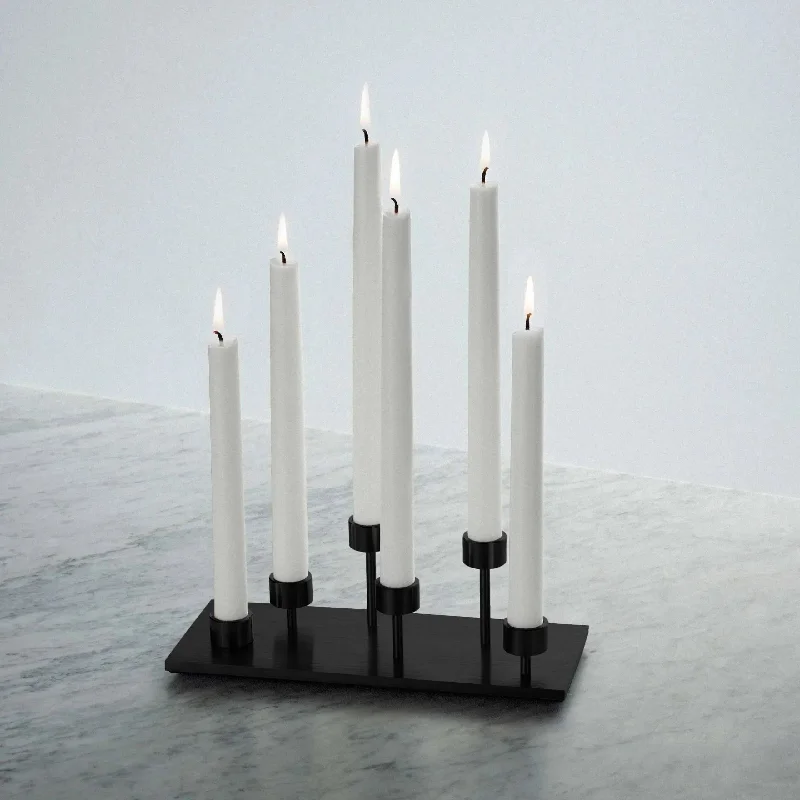 Rustic track lighting for farmhouse decorMachined Candelabra