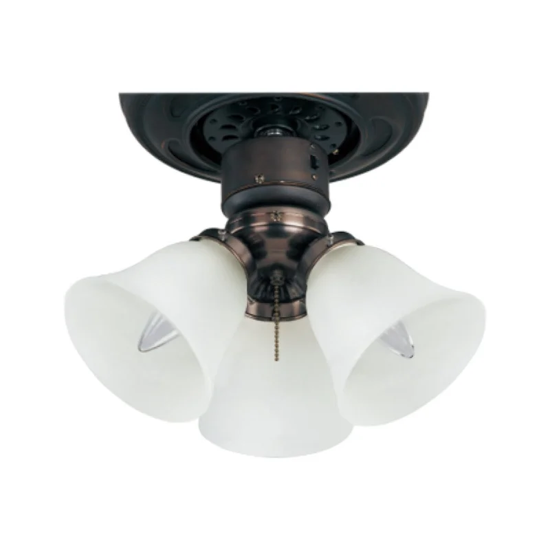 Shock - Resistant Industrial Lighting for Vibrating Machinery Areas3 Lights E12 Ceiling Fan Light Kit, Bronze Finish Shock - Resistant Industrial Lighting for Vibrating Machinery Areas3 Lights E12 Ceiling Fan Light Kit, Bronze Finish