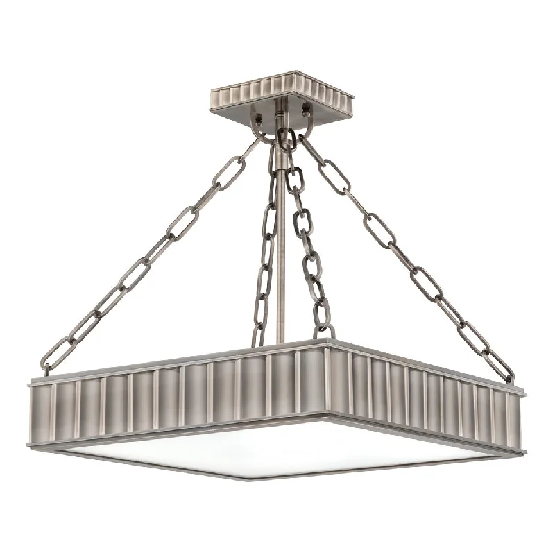 Low - Bay Industrial Lighting Fixtures for Small FactoriesMiddlebury Three Light Semi Flush Mount
