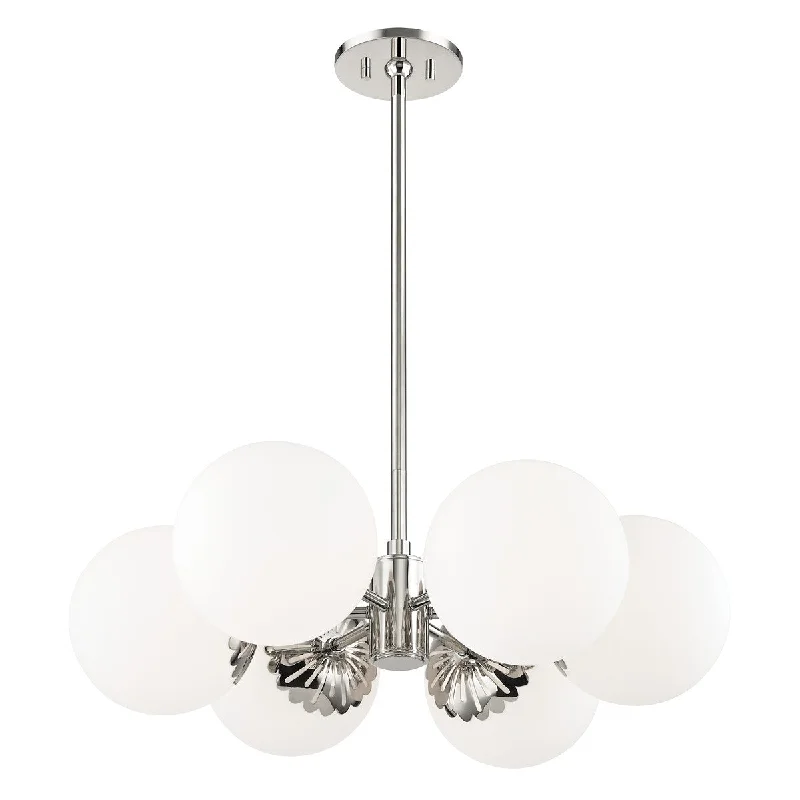Industrial Pendant Lighting for Machine ShopsPaige Six Light Chandelier