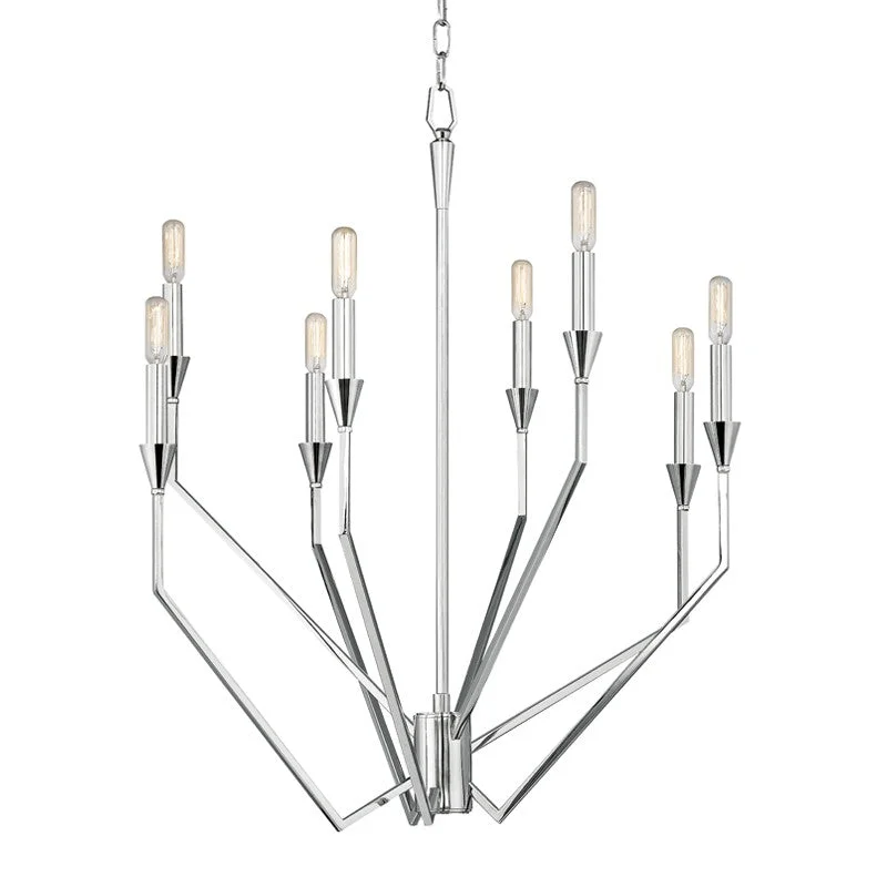 Industrial Pendant Lighting for Machine ShopsArchie Eight Light Chandelier