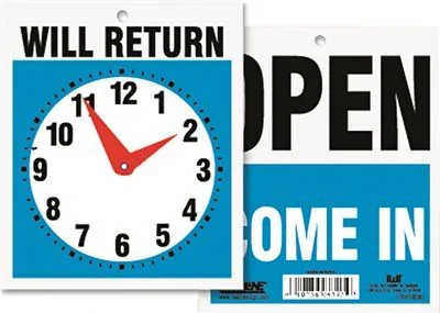 Energy - efficient track lighting fixturesDouble-Sided Open/Will Return Sign W/Clock Hands Plastic 7-1/2 X 9 Energy - efficient track lighting fixturesDouble-Sided Open/Will Return Sign W/Clock Hands Plastic 7-1/2 X 9