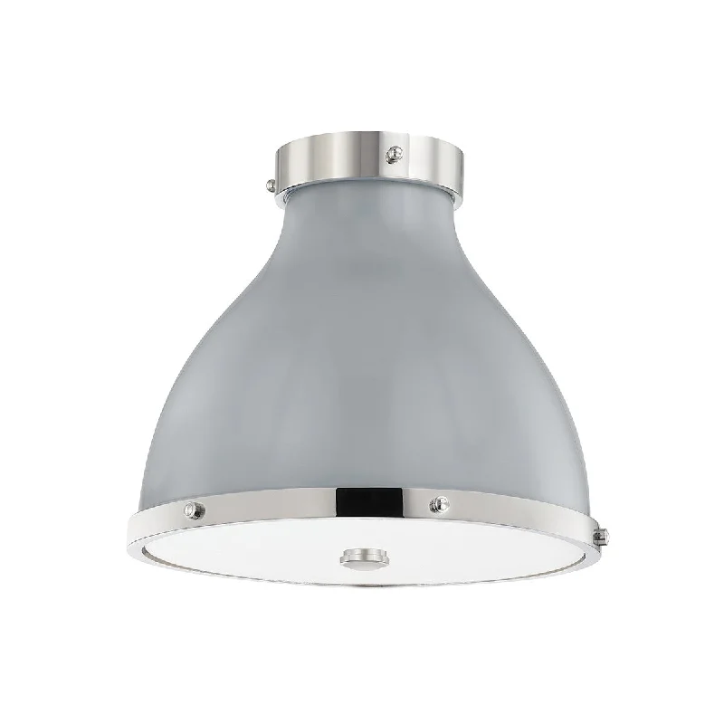 Low - Bay Industrial Lighting Fixtures for Small FactoriesPainted No. 3 Two Light Flush Mount