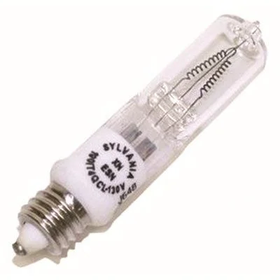 Track lighting with clear glass shadesSylvania Super Q Halogen Quartz Lamp T12 100 Watt 130 Volts Mini Can Screw Clear Tungsten Single End
