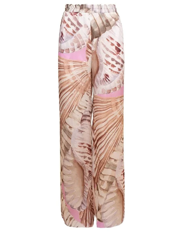 Printed Elastic Waist Pant