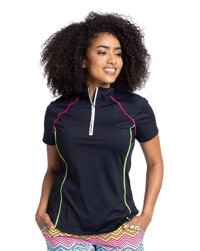 Complete Athlete Shortsleeve Golf Top - Black