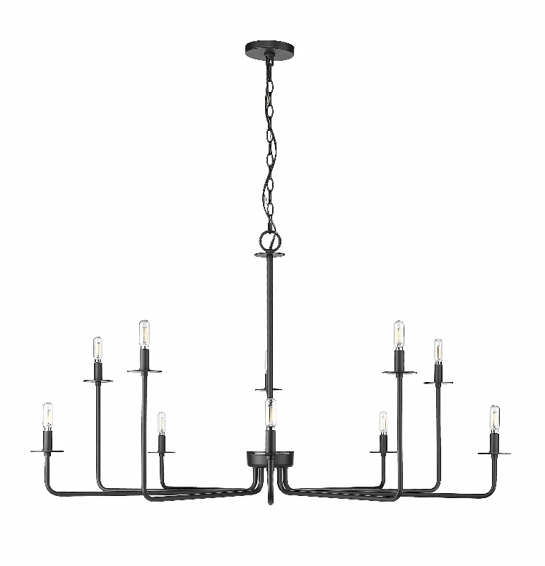 Chandeliers with Pendant Lights for a Stylish LookChandeliers with Pendant Lights for a Stylish Look10 Lamps Marceline Chandelier - Matte Black - 48in Diameter - E12 Candelabra Base