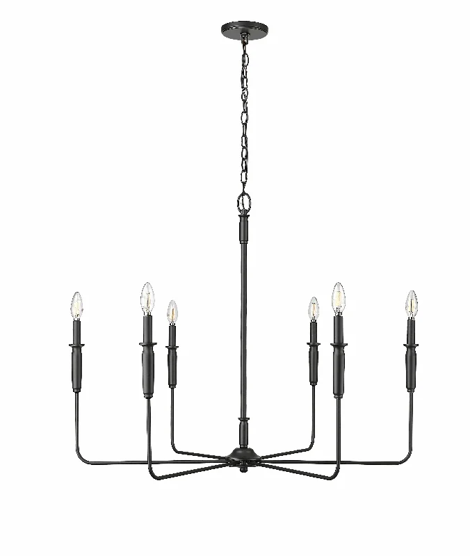 Mini Chandeliers for Adding Charm to Small SpacesMini Chandeliers for Adding Charm to Small Spaces6 Lamps Savanne Chandelier - Matte Black - 38in Diameter - E12 Candelabra Base
