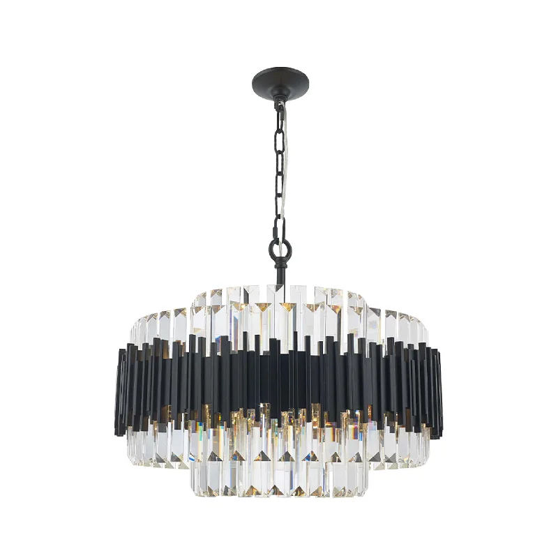 French Country Chandeliers with a Romantic AuraFrench Country Chandeliers with a Romantic AuraAllegra Collection - 58cm Chandelier - Matte Black