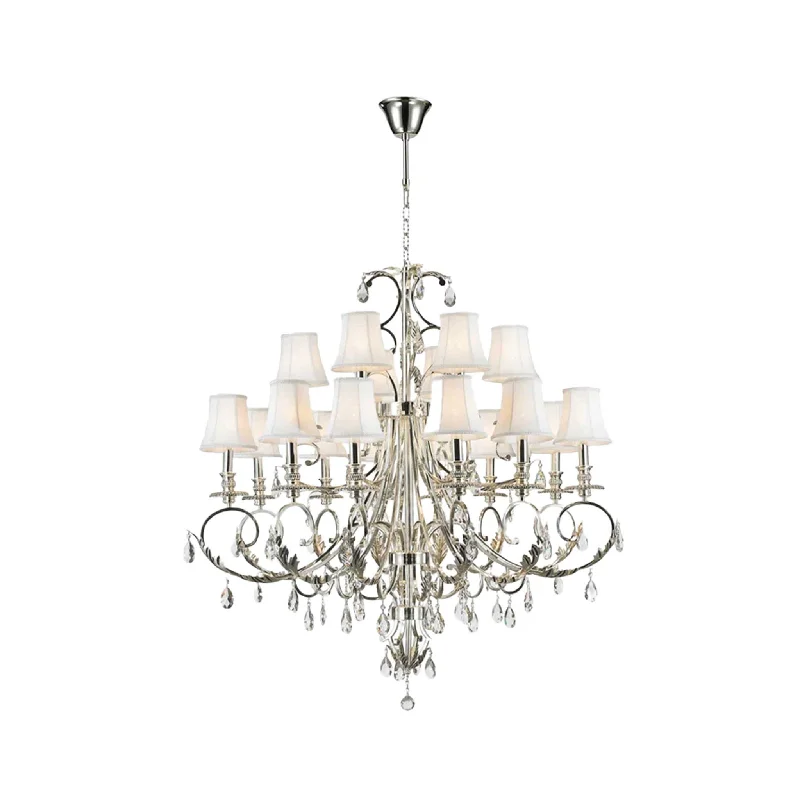 Chandeliers with Murano Glass for a High - End Artistic TouchChandeliers with Murano Glass for a High - End Artistic TouchARIA - Hampton 18 Arm Chandelier - Silver Plated Chandeliers with Murano Glass for a High - End Artistic TouchChandeliers with Murano Glass for a High - End Artistic TouchARIA - Hampton 18 Arm Chandelier - Silver Plated