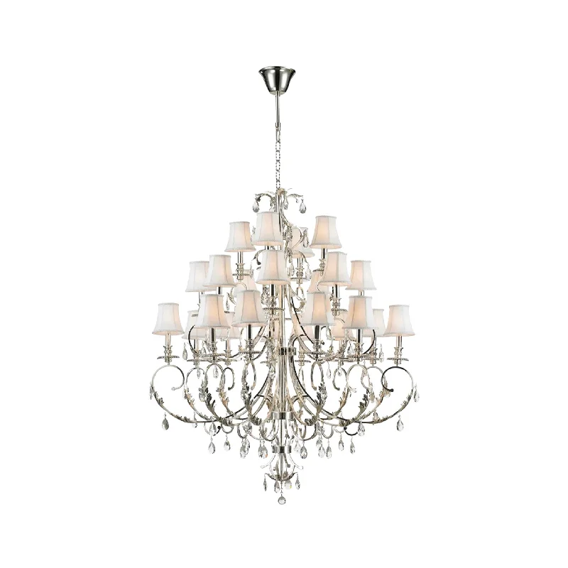 Chandeliers for Low Ceilings to Avoid OvercrowdingChandeliers for Low Ceilings to Avoid OvercrowdingARIA - Hampton 24 Arm Chandelier - Silver Plated Chandeliers for Low Ceilings to Avoid OvercrowdingChandeliers for Low Ceilings to Avoid OvercrowdingARIA - Hampton 24 Arm Chandelier - Silver Plated
