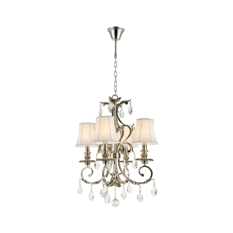 Incandescent Chandeliers for a Warm and Traditional GlowIncandescent Chandeliers for a Warm and Traditional GlowARIA - Hampton 4 Arm Chandelier - Nickel Plated