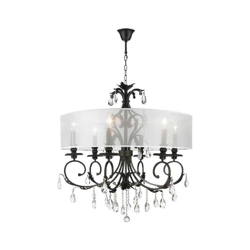 Modern Crystal Chandeliers for Contemporary HomesModern Crystal Chandeliers for Contemporary HomesARIA - Hampton 6 Arm Chandelier - Dark Bronze - Orb Outer Shade