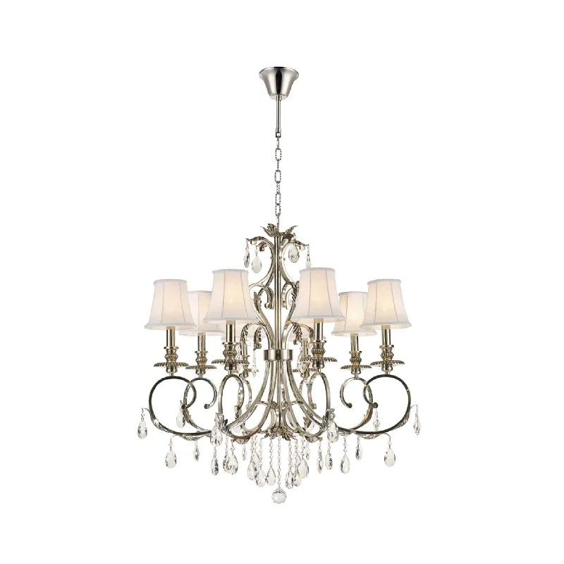 Incandescent Chandeliers for a Warm and Traditional GlowIncandescent Chandeliers for a Warm and Traditional GlowARIA - Hampton 8 Arm Chandelier - Nickel Plated