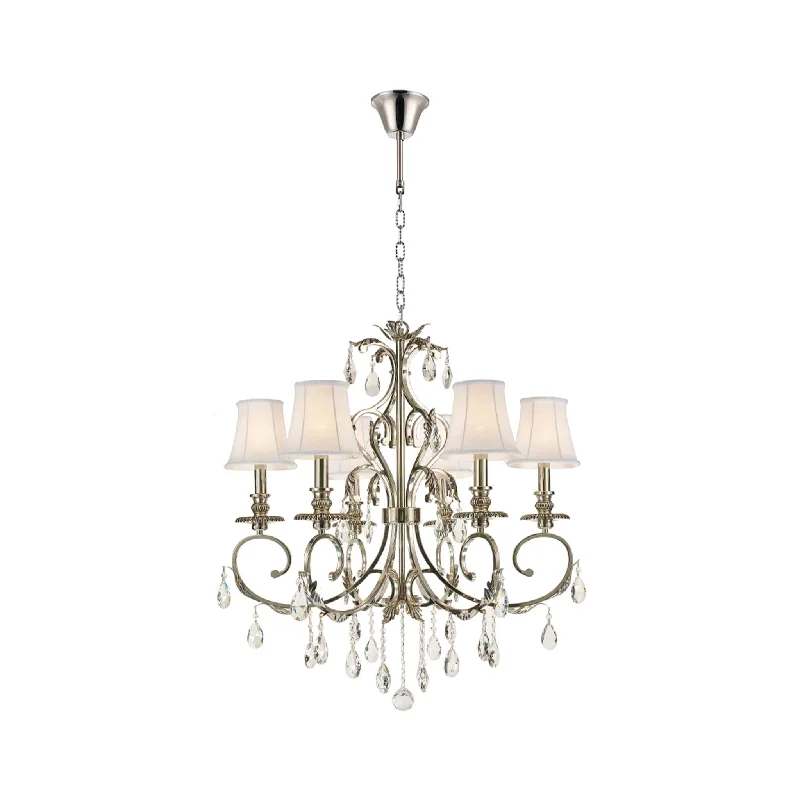 Chandeliers with Pendant Lights for a Stylish LookChandeliers with Pendant Lights for a Stylish LookARIA - Hampton 6 Arm Chandelier - Nickel Plated