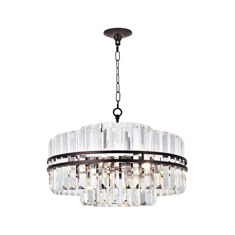 Chandeliers with Metal Frames in Bronze FinishChandeliers with Metal Frames in Bronze FinishAshton Collection - 55cm Chandelier - Warm Bronze Finish