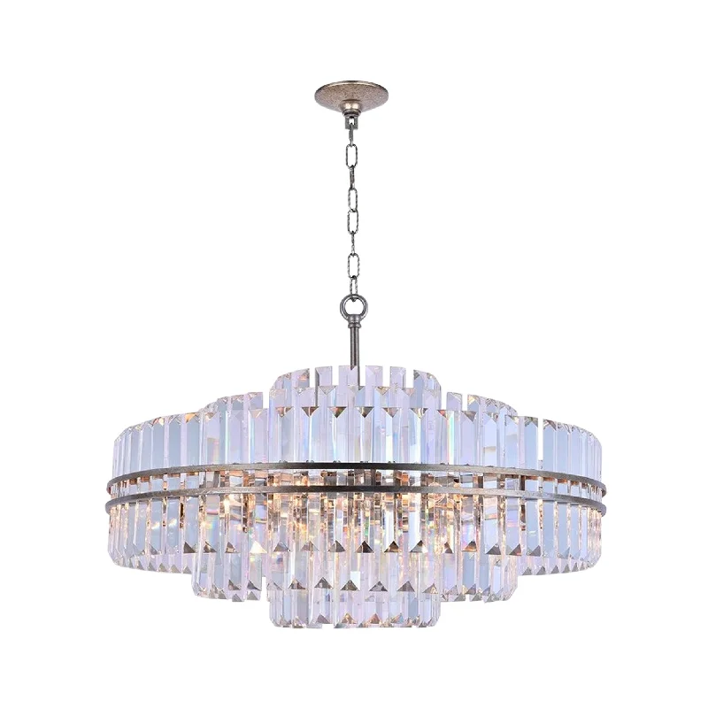 Chandeliers with Clear Crystal for a Sparkling EffectChandeliers with Clear Crystal for a Sparkling EffectAshton Collection - 80cm Chandelier - Champagne Finish