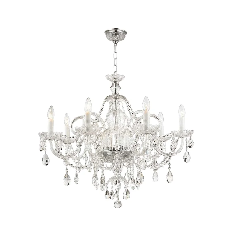Chandeliers with Venetian Glass for a Luxurious LookChandeliers with Venetian Glass for a Luxurious LookBohemian Prague 8 Arm Crystal Chandelier - Chrome Fixtures