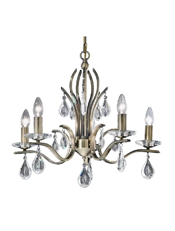 Modern Crystal Chandeliers for Contemporary HomesModern Crystal Chandeliers for Contemporary HomesFranklite Willow 5 Light Chandelier Antique Bronze