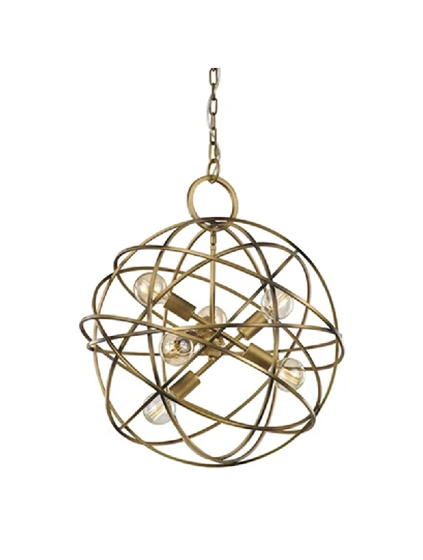 Mid - Century Modern Chandeliers for Vintage AppealMid - Century Modern Chandeliers for Vintage AppealFranklite Orbit 6 Light Chandelier Ironwork Old Gold