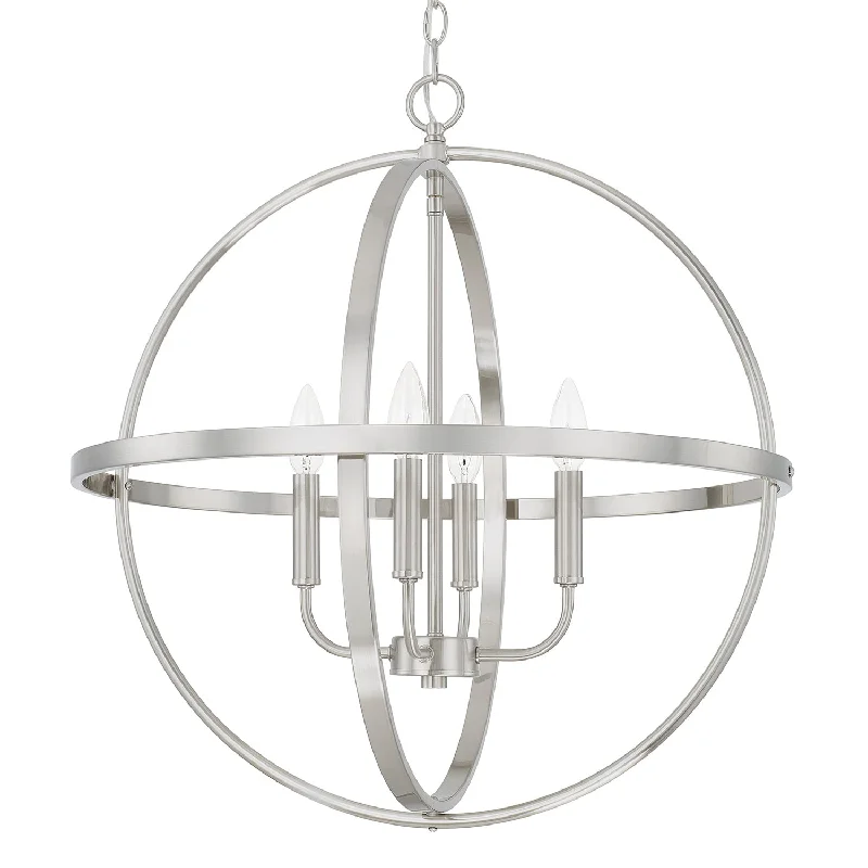 Minimalist Chandeliers for Sleek and Simple InteriorsMinimalist Chandeliers for Sleek and Simple InteriorsCapital Hartwell 317542BN Chandelier Light - Brushed Nickel