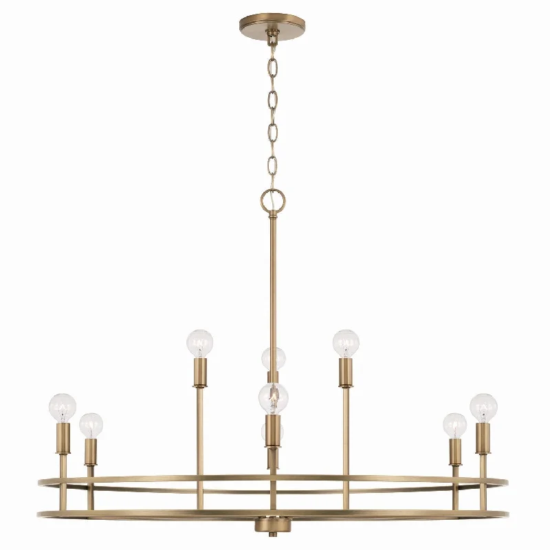 Victorian - Inspired Chandeliers with Ornate DetailsVictorian - Inspired Chandeliers with Ornate DetailsCapital Fuller 448791AD Chandelier Light - Aged Brass