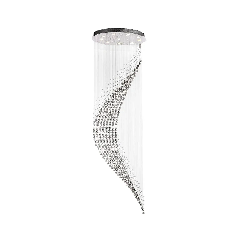 Minimalist Chandeliers for Sleek and Simple InteriorsMinimalist Chandeliers for Sleek and Simple InteriorsContemporary Wave LED Chandelier - SMOKE - W:80cm H:260cm