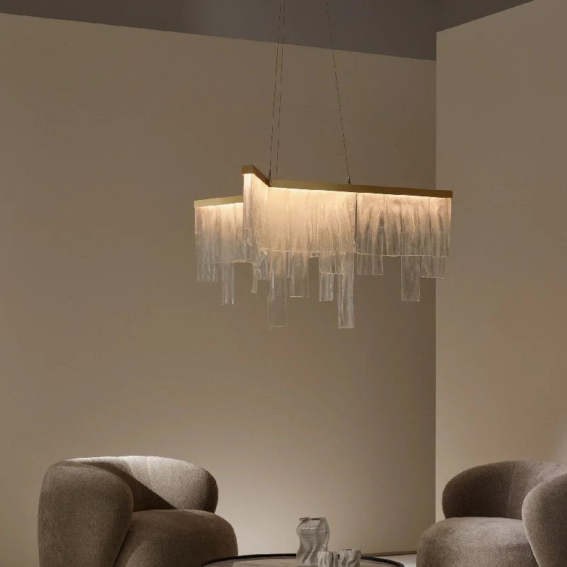 Chandeliers with Adjustable Height for Custom InstallationChandeliers with Adjustable Height for Custom InstallationCTO Lighting Cascata Chandelier