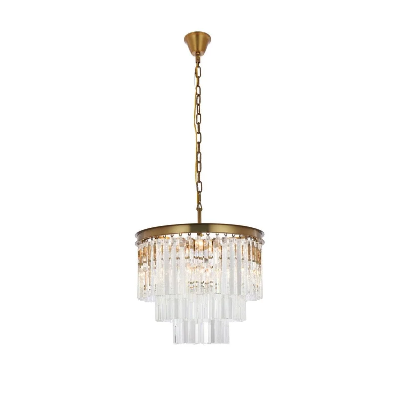 Chandeliers with Candle - Style Bulbs for a Classic AestheticChandeliers with Candle - Style Bulbs for a Classic AestheticElegant Sydney 1201D20SG/RC Chandelier Light - Satin Gold