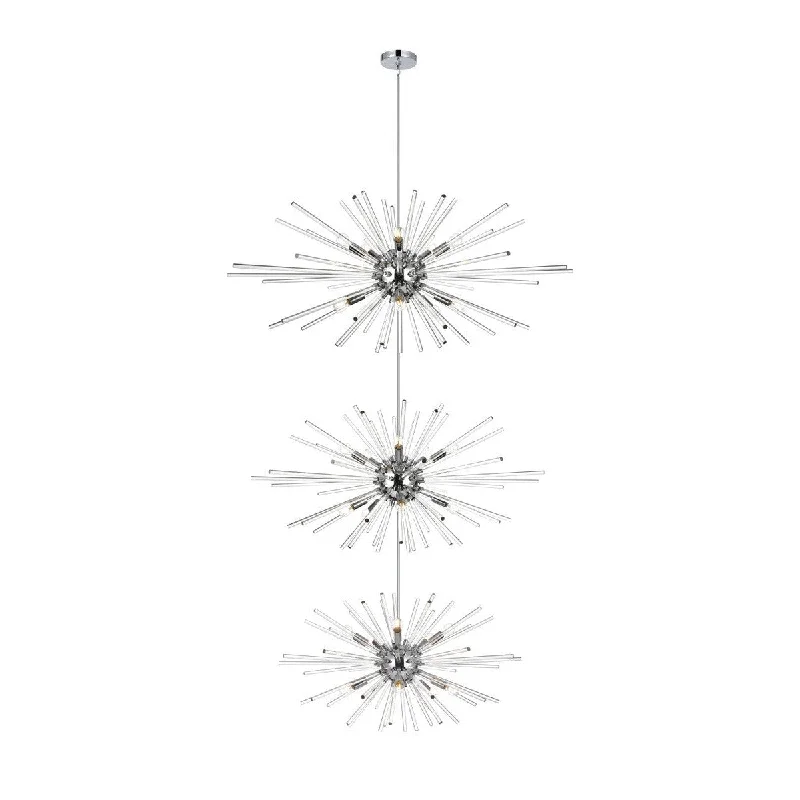 Chandeliers with Colored Glass for a Splash of ColorChandeliers with Colored Glass for a Splash of ColorElegant Sienna 2502G46L3C Chandelier Light - Chrome