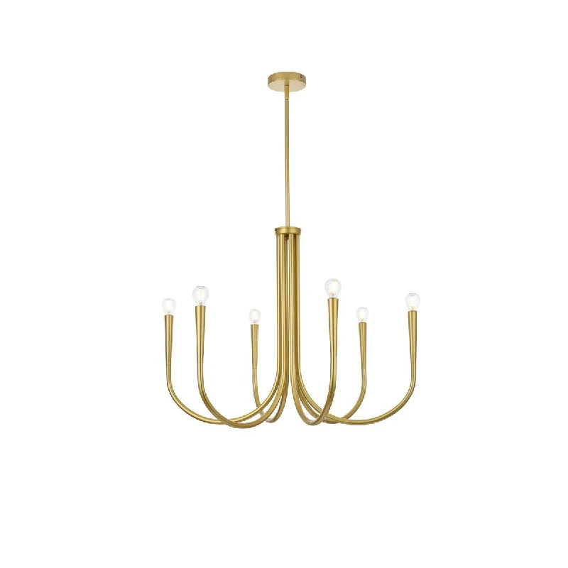 Minimalist Chandeliers for Sleek and Simple InteriorsMinimalist Chandeliers for Sleek and Simple InteriorsElegant Layne LD722D30BR Chandelier Light - Brass