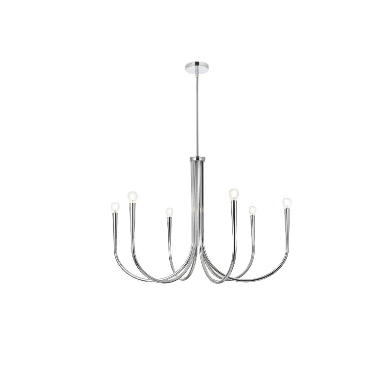 Chandeliers for High Ceilings to Fill Vertical SpaceChandeliers for High Ceilings to Fill Vertical SpaceElegant Layne LD722D36C Chandelier Light - Chrome
