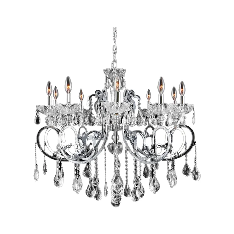 Chandeliers for Low Ceilings to Avoid OvercrowdingChandeliers for Low Ceilings to Avoid OvercrowdingElise 10 Arm Contemporary Chandelier - CHROME