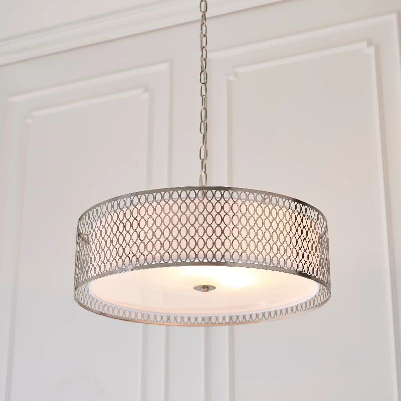 Chandeliers for Low Ceilings to Avoid OvercrowdingChandeliers for Low Ceilings to Avoid OvercrowdingEndon Cordero 3lt Pendant Satin Nickel