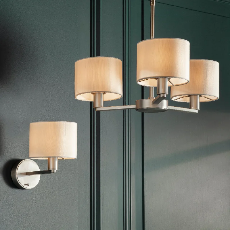 Chandeliers with Candle - Style Bulbs for a Classic AestheticChandeliers with Candle - Style Bulbs for a Classic AestheticEndon Daley 3lt Pendant Matt Nickel
