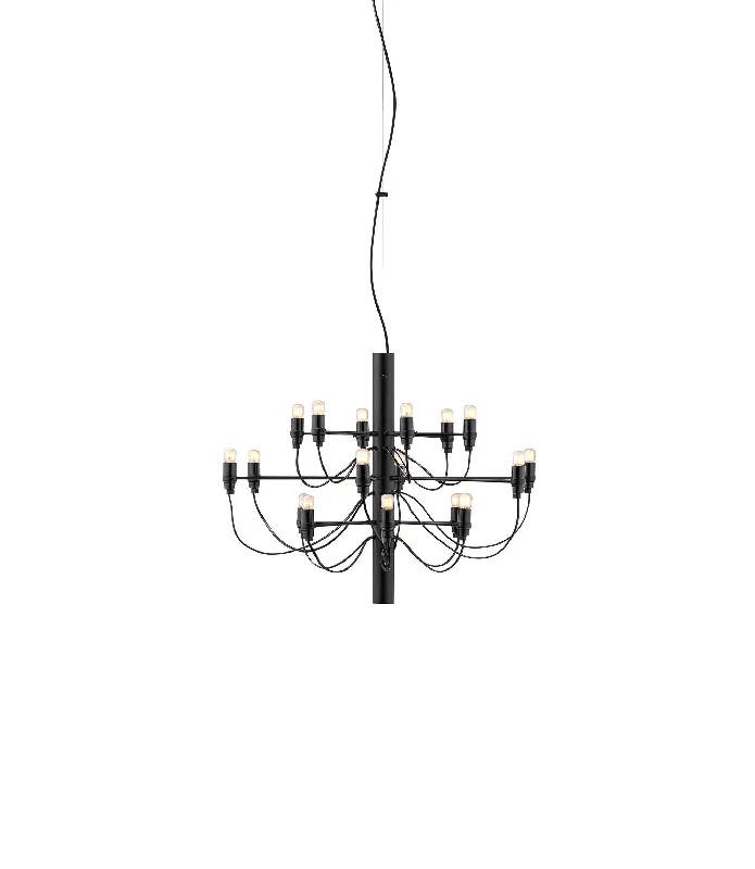 Chandeliers with Metal Frames in Black FinishChandeliers with Metal Frames in Black FinishFlos 2097/18 Suspension Light