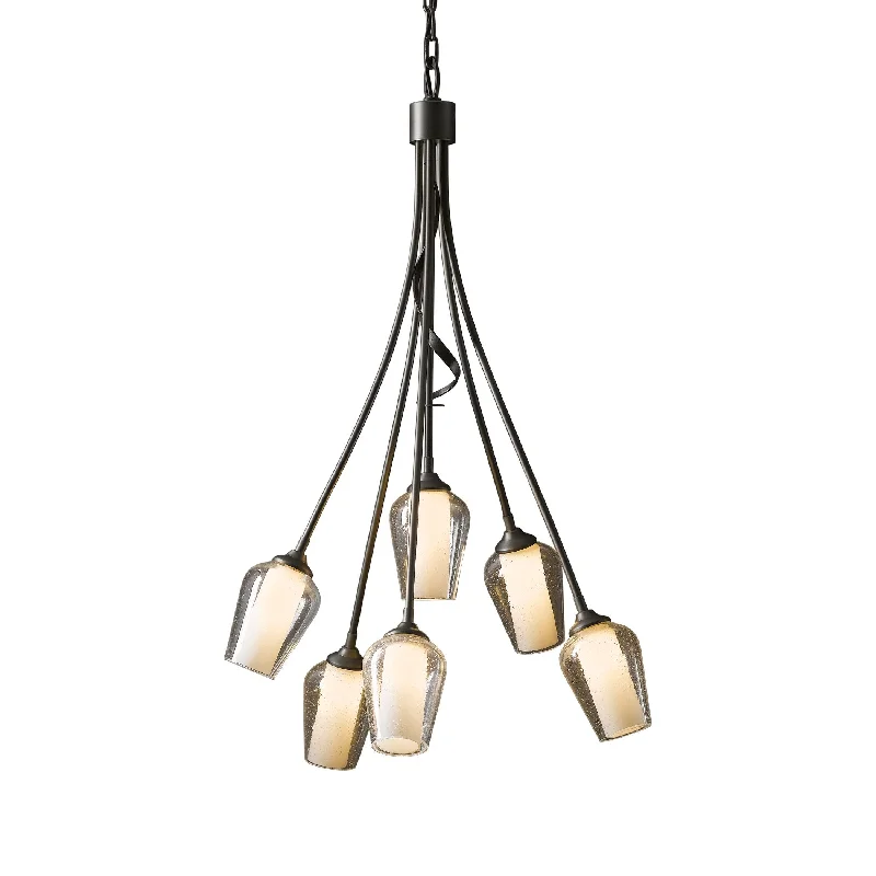 Chandeliers with Metal Frames in Copper FinishChandeliers with Metal Frames in Copper FinishFlora 6 Arm Chandelier