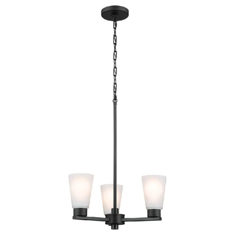 Chandeliers with Frosted Glass for a Softer Light DiffusionChandeliers with Frosted Glass for a Softer Light DiffusionKichler Stamos Chandelier 3Lt