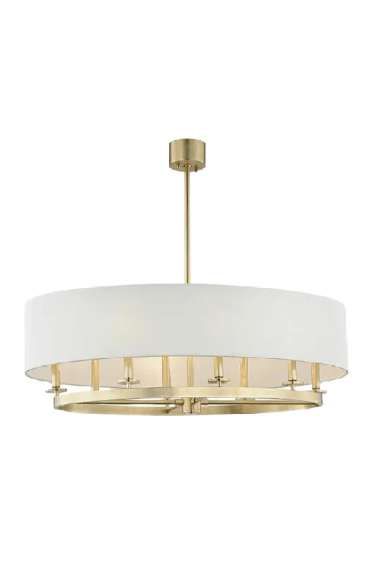 Mid - Century Modern Chandeliers for Vintage AppealMid - Century Modern Chandeliers for Vintage AppealLinen Shade Oval Pendant Lamp | Andrew Martin Durham