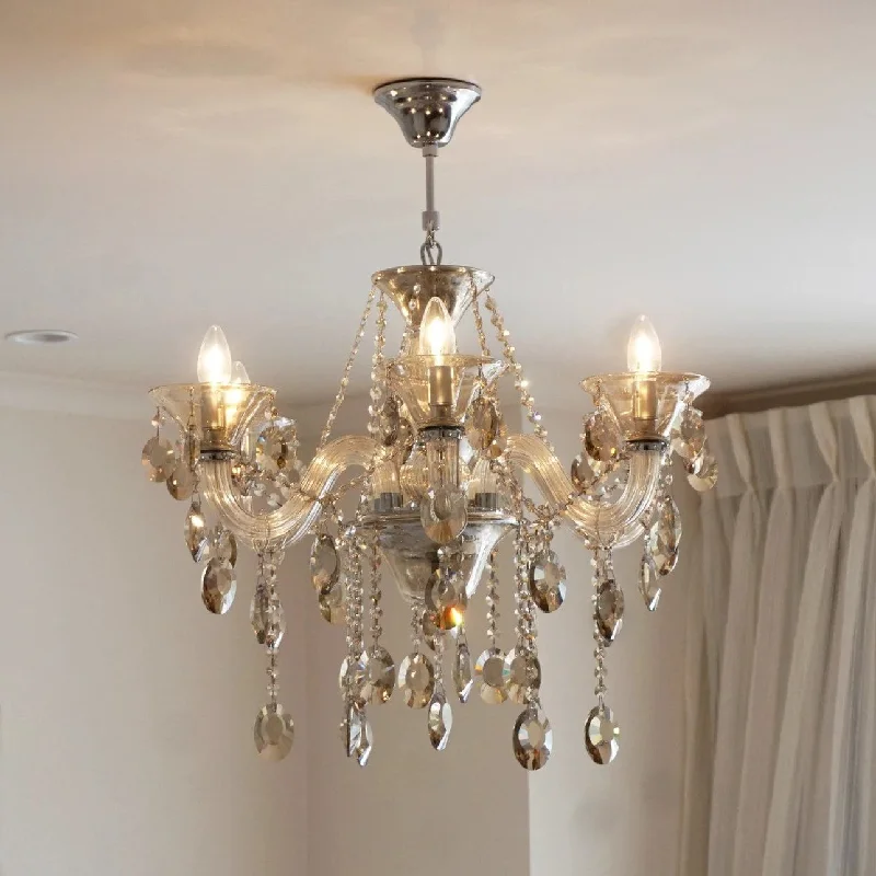 Chandeliers with Metal Frames in Black FinishChandeliers with Metal Frames in Black FinishMagda 6 Light Chandelier