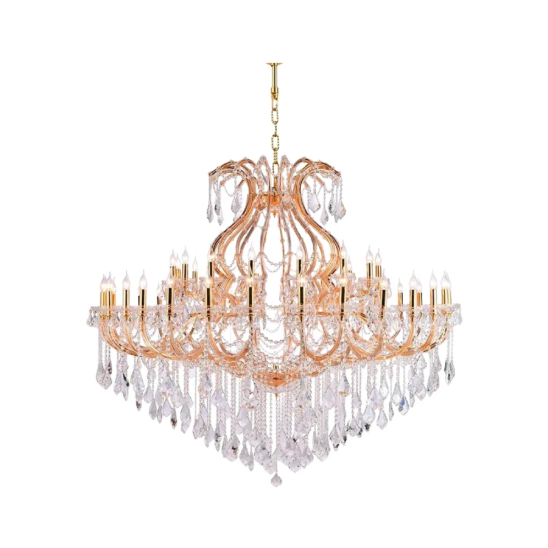 Industrial Iron Chandeliers for Loft - Inspired SpacesIndustrial Iron Chandeliers for Loft - Inspired SpacesMaria Theresa Crystal Chandelier 48 Light- GOLD