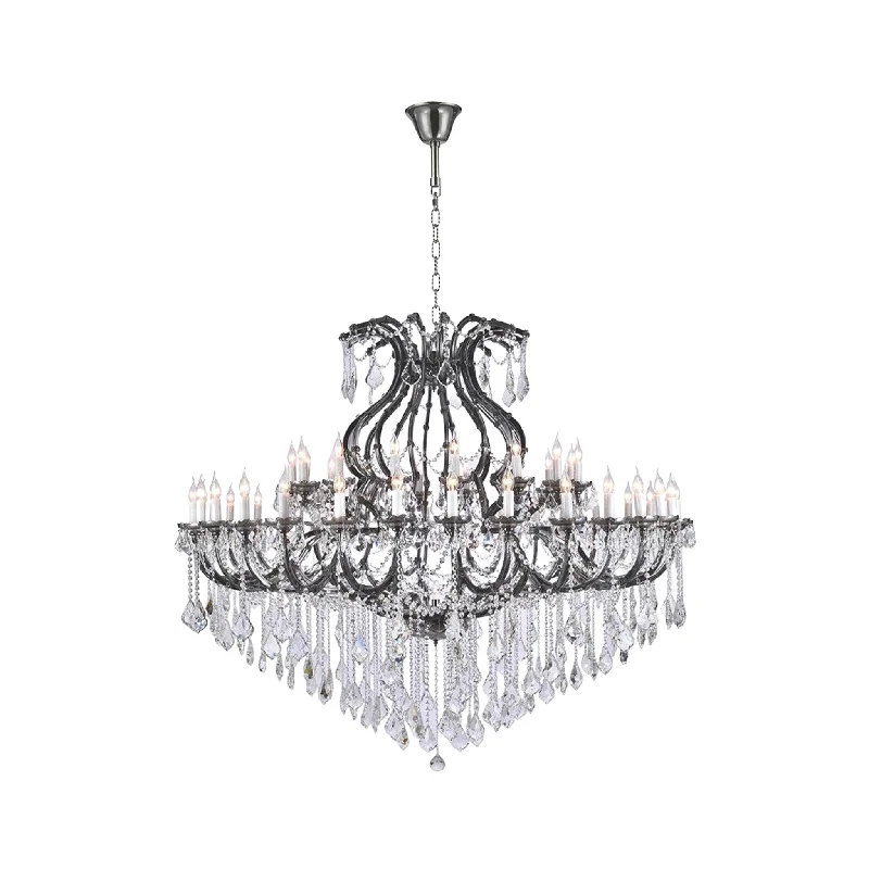 Victorian - Inspired Chandeliers with Ornate DetailsVictorian - Inspired Chandeliers with Ornate DetailsMaria Theresa Crystal Chandelier 48 Light- Smoke