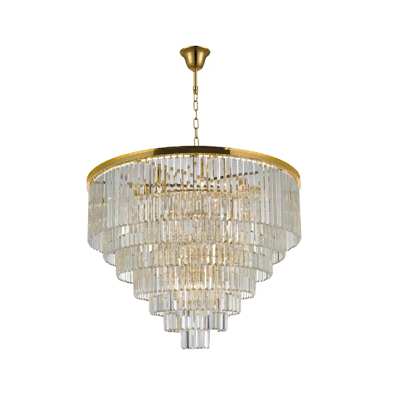 Small Chandeliers for Compact RoomsSmall Chandeliers for Compact RoomsOdeon (Oasis) Chandelier- 7 Layer - Light Gold Finish - W:100cm